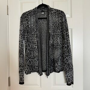 Animal Print Cardigan Sweater